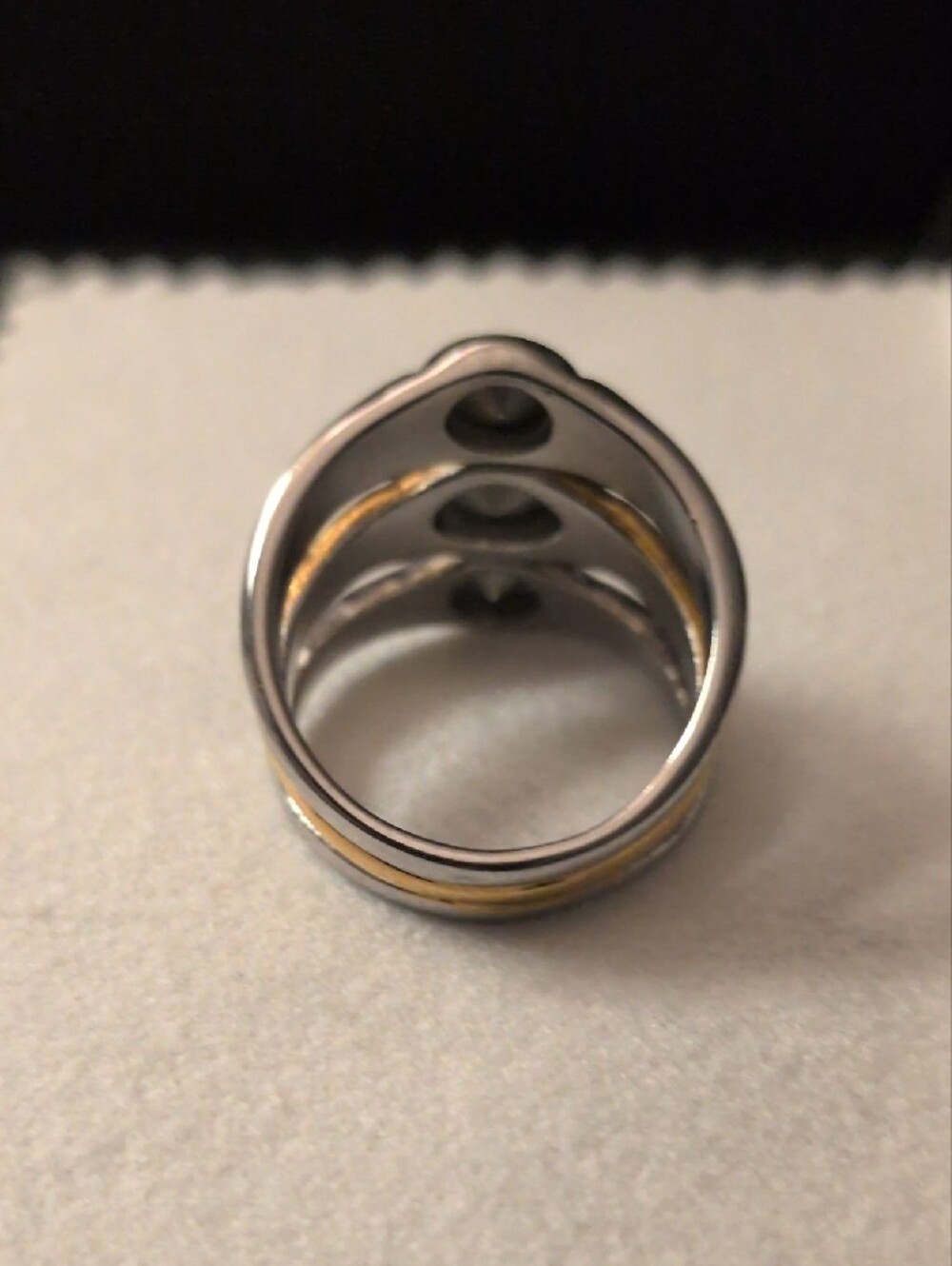 Classic Stackable CZ Bezel Rings - Silver & Gold - Picture 4 of 6